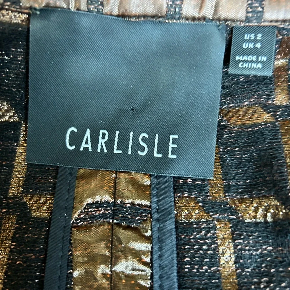 Carlisle NWOT Brown Fitted Button Up Coat Women’s US size 2 - Picture 8 of 11